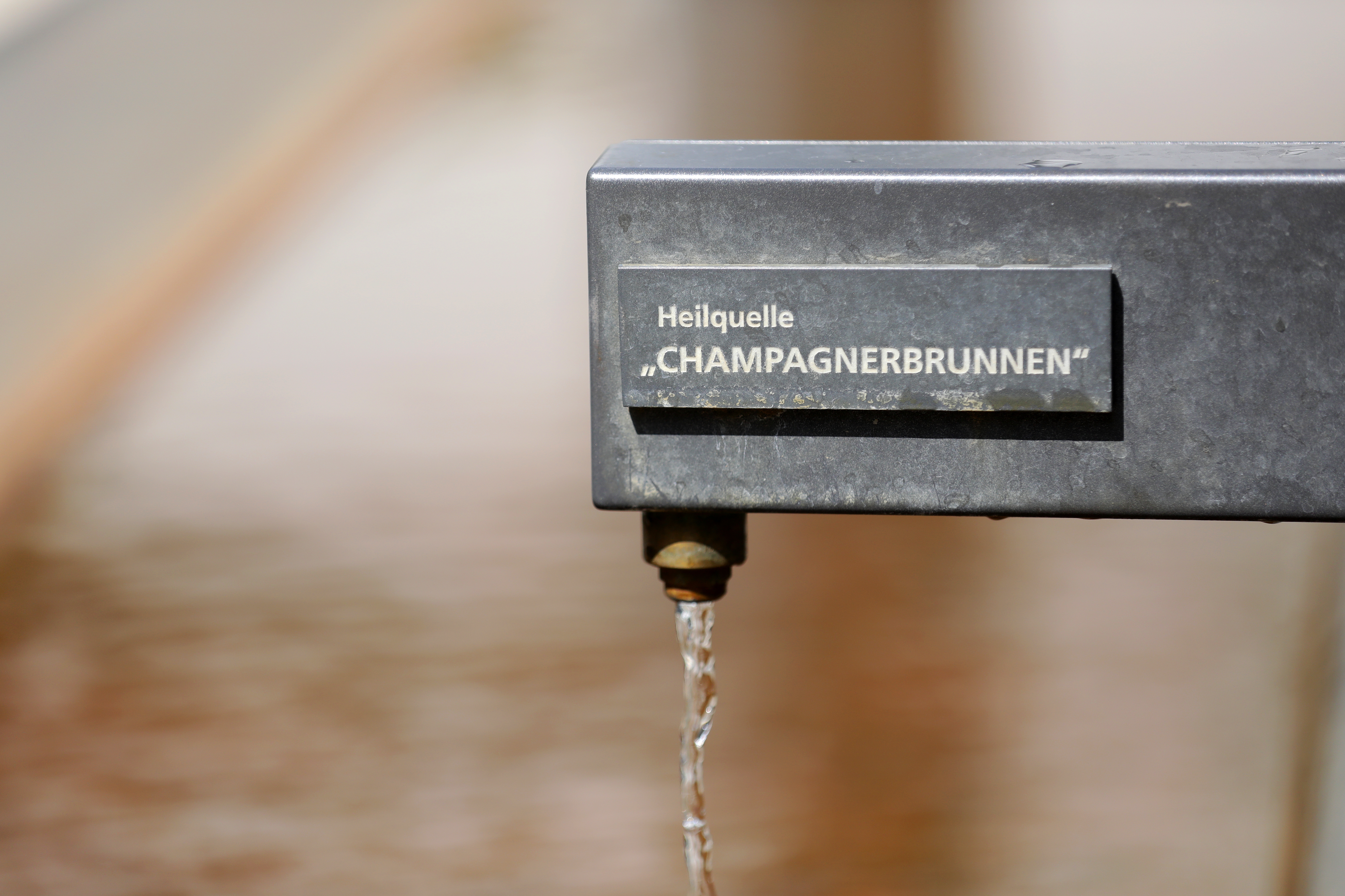 Blick auf den Champagnerbrunnen in Bad Schwalbach