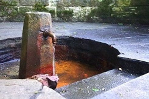 Blick auf den Sauerbrunnen in Fischbach