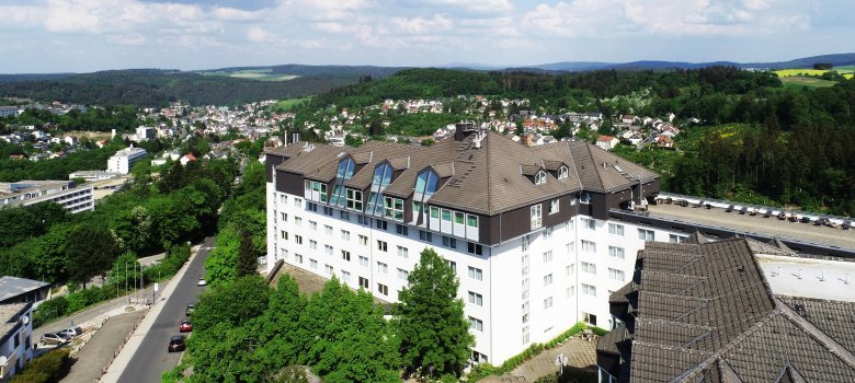 Blick auf das Klinikzentrum Lindenallee in Bad Schwalbach